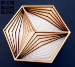 Layered Geometric E0018884 file cdr and dxf free vector download for laser cut