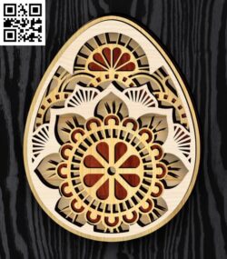 Mandala Easter Egg E0018854 file cdr and dxf free vector download for laser cut