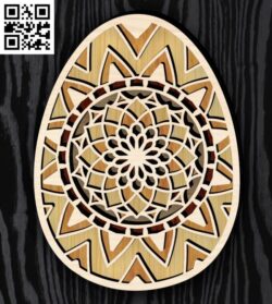 Mandala Easter Egg E0018864 file cdr and dxf free vector download for laser cut