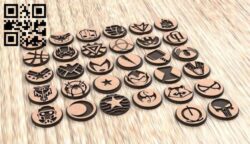 Marvel United Randomized Tokens E0018891 file cdr and dxf free vector download for laser cut