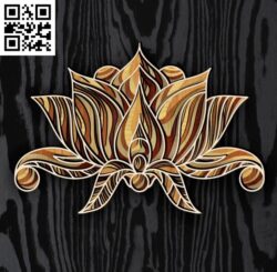 Multilayer Flower E0018678 file cdr and dxf free vector download for laser cut