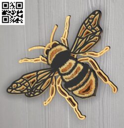 Multilayer bee E0018855 file cdr and dxf free vector download for laser cut