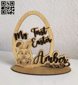 My first Easter E0018841 file cdr and dxf free vector download for laser cut