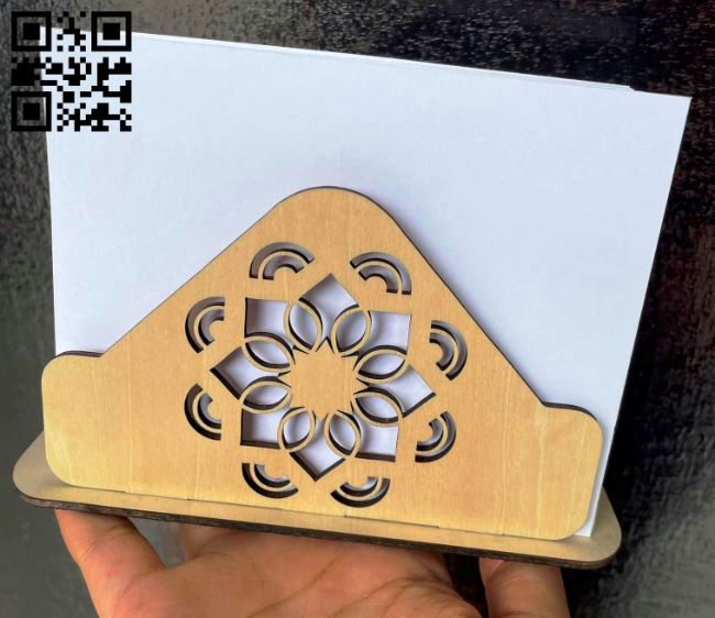 Napkin holder E0018935 free vector download for laser cut