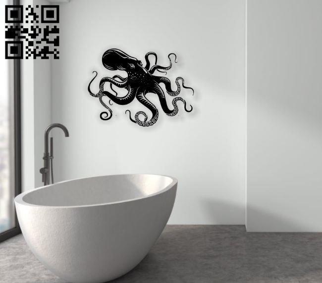 Octopus E0018731 file cdr and dxf free vector download for laser cut