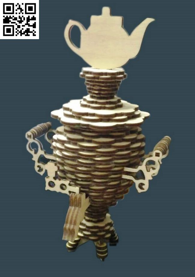 Samovar suvenir E0018672 file cdr and dxf free vector download for laser cut