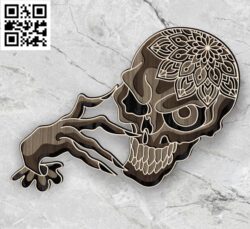 Multilayer Skull devil E0018905 file cdr and dxf free vector download for laser cut