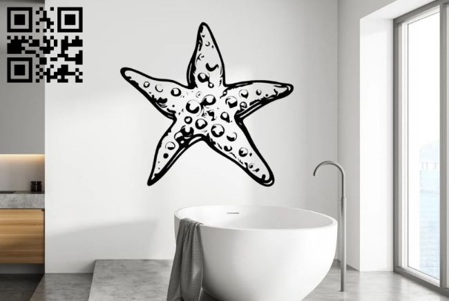 Starfish E0018729 file cdr and dxf free vector download for laser cut