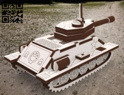 Tank E0018814 file cdr and dxf free vector download for laser cut