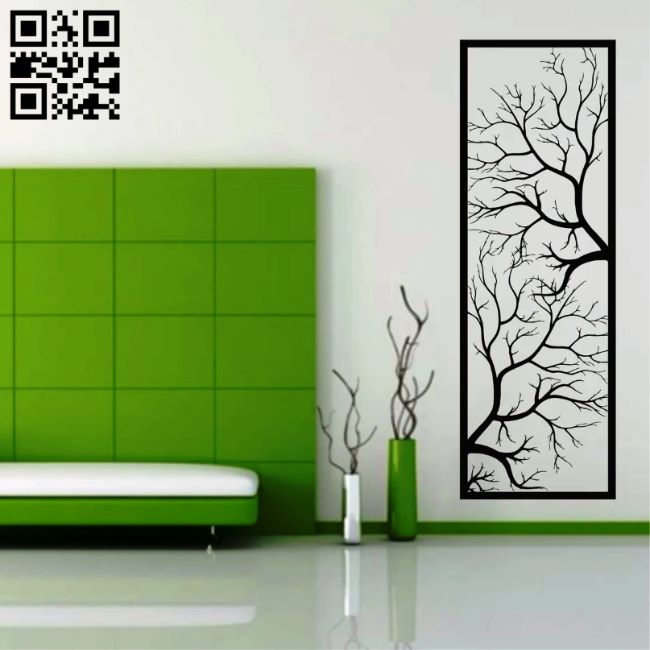 Tree panel E0018757 file cdr and dxf free vector download for laser cut plasma