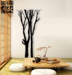 Tree wall decor E0018727 file cdr and dxf free vector download for laser cut plasma