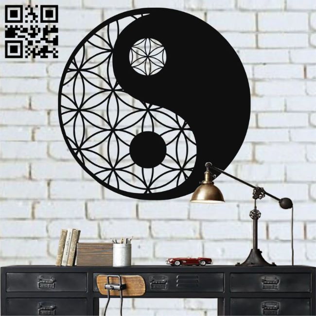Yin yang E0018753 file cdr and dxf free vector download for laser cut plasma