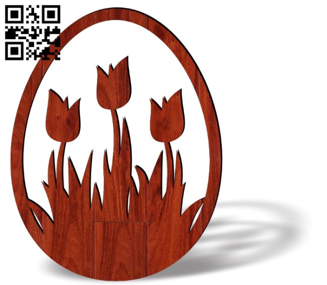 Easter egg E0018763 file cdr and dxf free vector download for laser cut