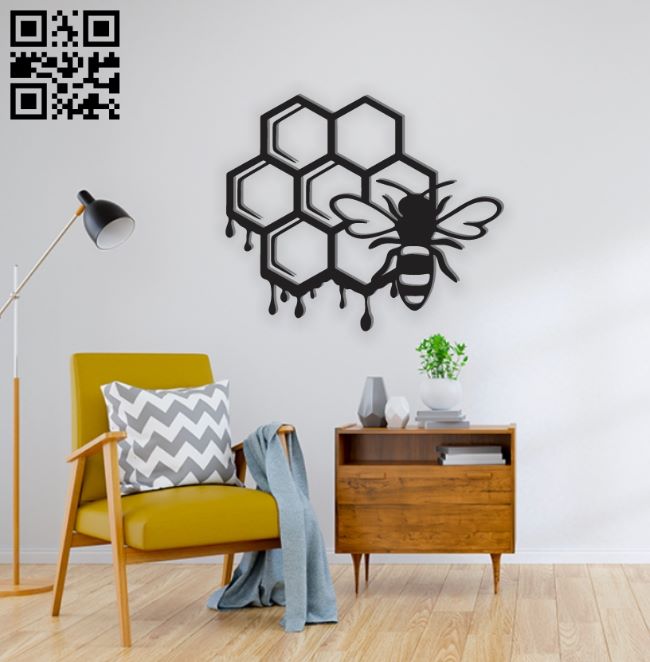 Beehive wall decor E0019017 file cdr and dxf free vector download for laser cut plasma