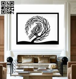 Bird tree wall art E0019166 file cdr and dxf free vector download for laser cut plasma