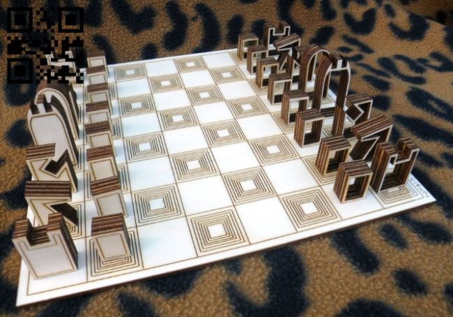 Chess game E0018948 file cdr and dxf free vector download for Laser cut plasma