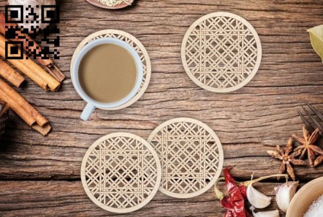 Coasters E0019090 file cdr and dxf free vector download for laser cut