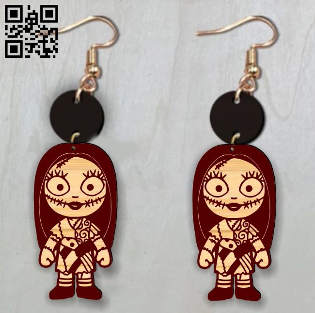 Corpse bride earring E0019031 file cdr and dxf free vector download for laser cut