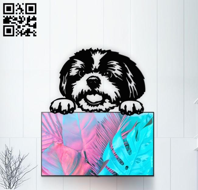 Dog wall decor E0019014 file cdr and dxf free vector download for laser cut plasma