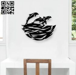Dolphin E0018991 file cdr and dxf free vector download for laser cut
