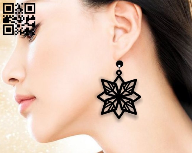 Earring E0019112 file cdr and dxf free vector download for laser cut