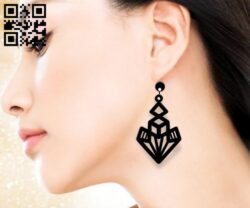 Earring E0019113 file cdr and dxf free vector download for laser cut