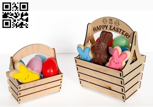 Easter Basket E0018952 file cdr and dxf free vector download for Laser cut
