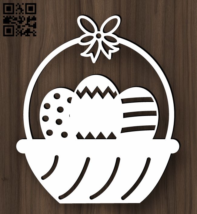 Easter basket E0018986 file cdr and dxf free vector download for laser cut
