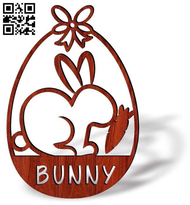 Easter egg E0018988 file cdr and dxf free vector download for laser cut
