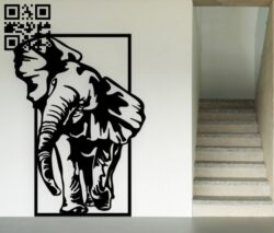 Elephant wall decor E0019181 file cdr and dxf free vector download for laser cut plasma
