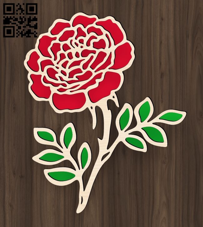 Flower E0019046 file cdr and dxf free vector download for laser cut