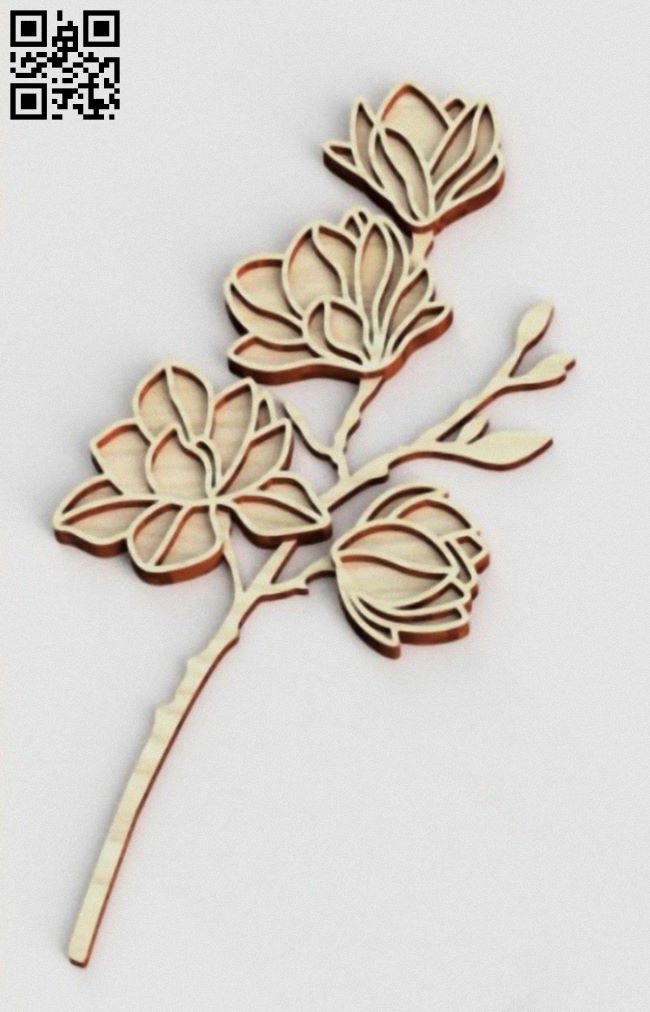 Flowers E0019032 file cdr and dxf free vector download for laser cut
