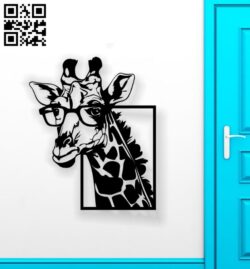 Funny giraffe E0018963 file cdr and dxf free vector download for laser cut plasma