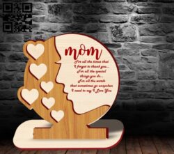 Happy Mother’s day E0019138 file cdr and dxf free vector download for laser cut