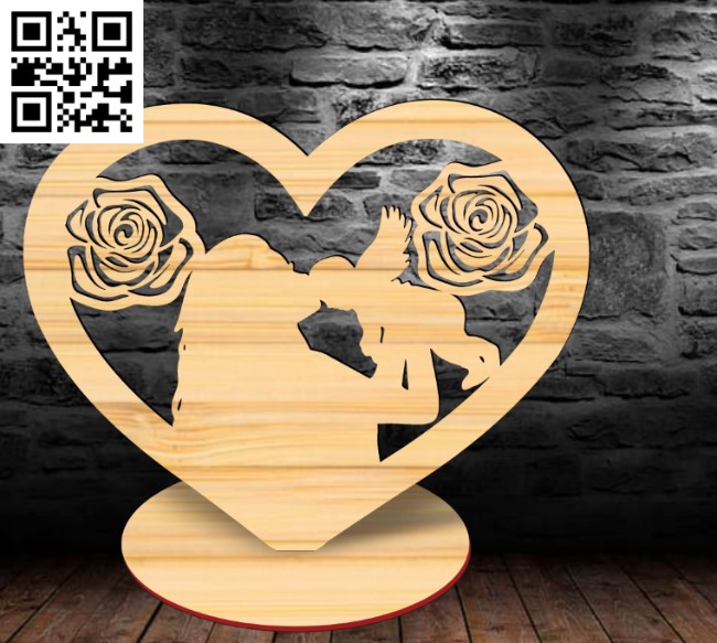 Mother's Angel E0019084 file cdr and dxf free vector download for laser cut