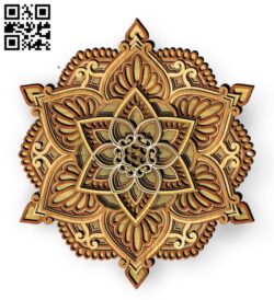 Multilayer mandala E0019176 file cdr and dxf free vector download for laser cut