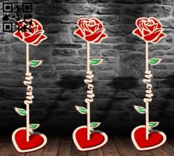 Rose for mom E0019154 file cdr and dxf free vector download for laser cut