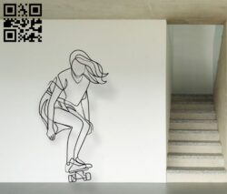 Skateboarding E0018996 file cdr and dxf free vector download for laser cut plasma