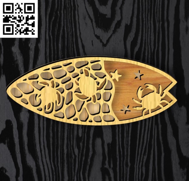 Surf 3D layered E0019110 file cdr and dxf free vector download for laser cut