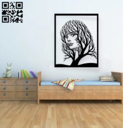 Taylor swift tree wall decor E0019116 file cdr and dxf free vector download for laser cut plasma