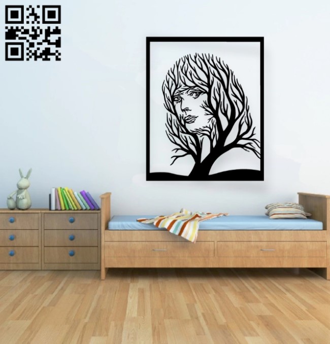 Taylor swift tree wall decor E0019116 file cdr and dxf free vector download for laser cut plasma