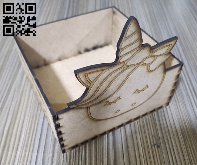 Unicorn box E0019087 file cdr and dxf free vector download for laser cut