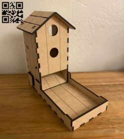 Wingspan bird feeder dice tower E0018969 file cdr and dxf free vector download for laser cut