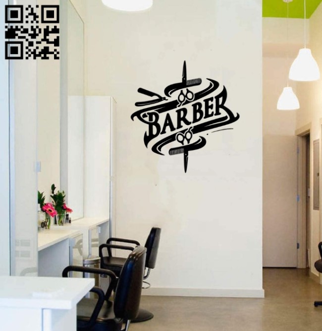 Barber shop wall decor E0019206 file cdr and dxf free vector download for Laser cut plasma