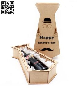 Box for fathers day E0019331 file cdr and dxf free vector download for laser cut