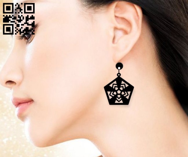 Earring E0019256 file cdr and dxf free vector download for laser cut plasma