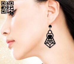 Earring E0019257 file cdr and dxf free vector download for laser cut plasma