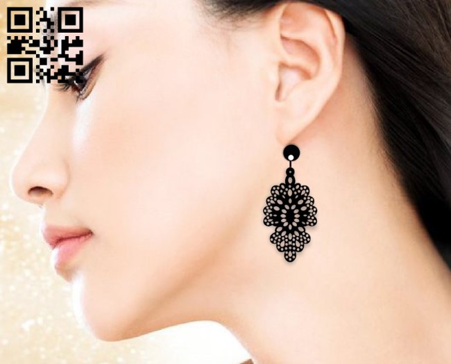 Earring E0019281 file cdr and dxf free vector download for laser cut