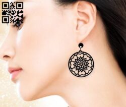 Earring E0019282 file cdr and dxf free vector download for laser cut