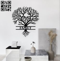 Family tree E001938 file cdr and dxf free vector download for Laser cut plasma